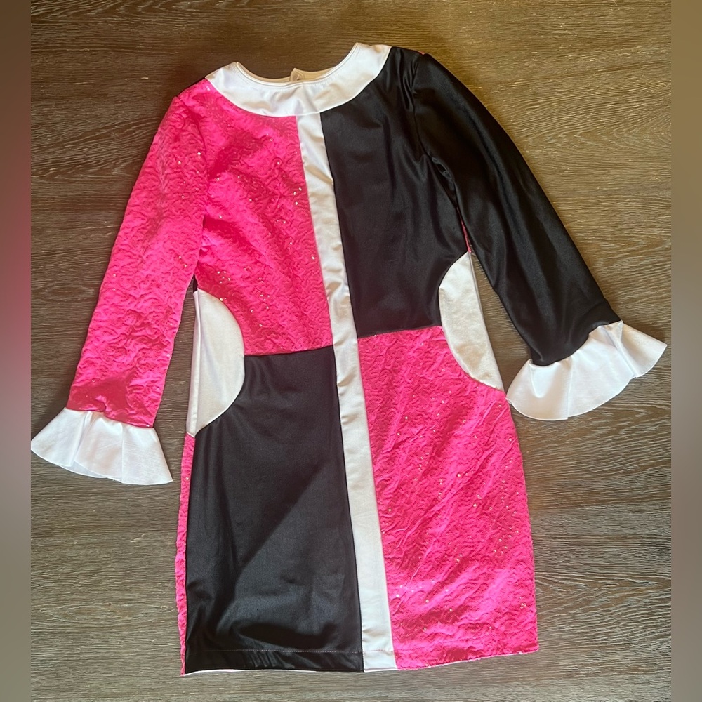 Colorblock Pink and Black Dress Dance Competition